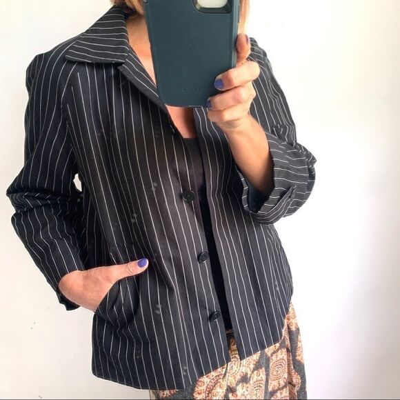 Lauren Ralph Lauren Linen Cotton Pinstripe Jacket - Picture 2 of 15